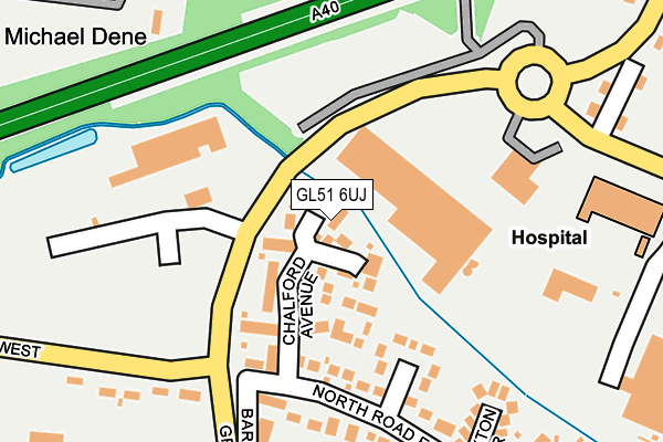 GL51 6UJ map - OS OpenMap – Local (Ordnance Survey)