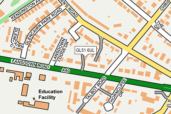 GL51 6UL map - OS OpenMap – Local (Ordnance Survey)