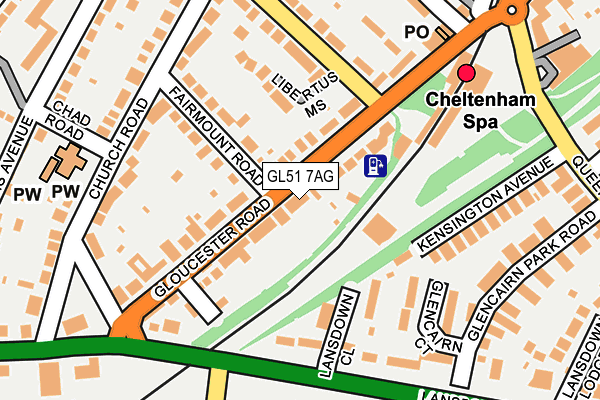 GL51 7AG map - OS OpenMap – Local (Ordnance Survey)