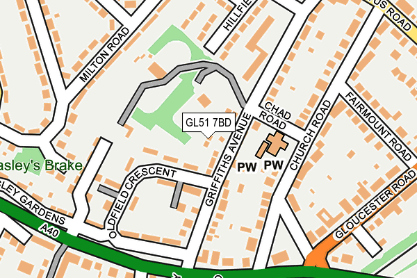 GL51 7BD map - OS OpenMap – Local (Ordnance Survey)
