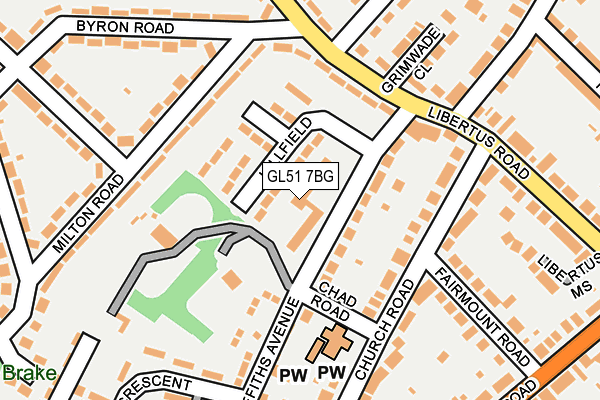 GL51 7BG map - OS OpenMap – Local (Ordnance Survey)