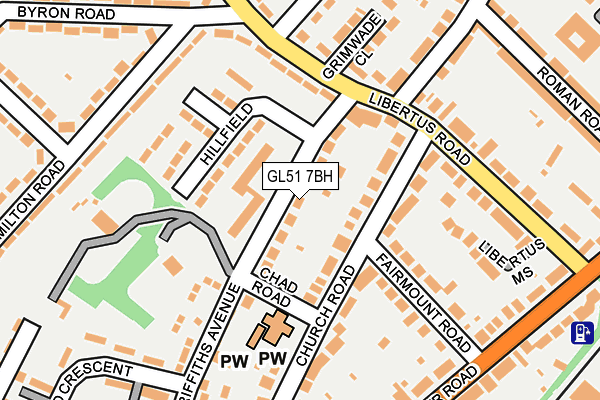 GL51 7BH map - OS OpenMap – Local (Ordnance Survey)