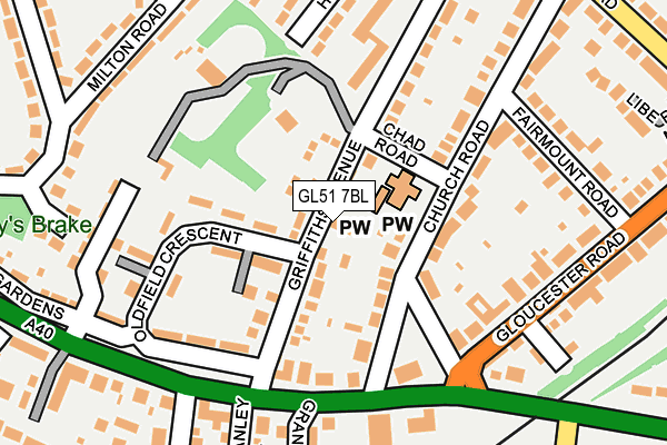 GL51 7BL map - OS OpenMap – Local (Ordnance Survey)