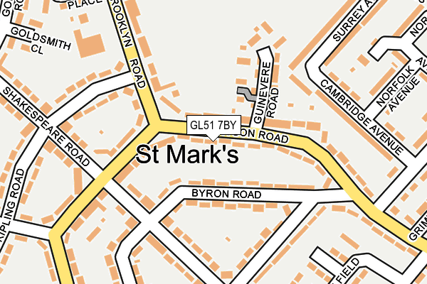 GL51 7BY map - OS OpenMap – Local (Ordnance Survey)