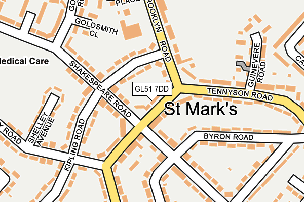 GL51 7DD map - OS OpenMap – Local (Ordnance Survey)