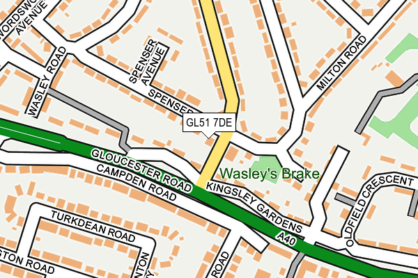 GL51 7DE map - OS OpenMap – Local (Ordnance Survey)