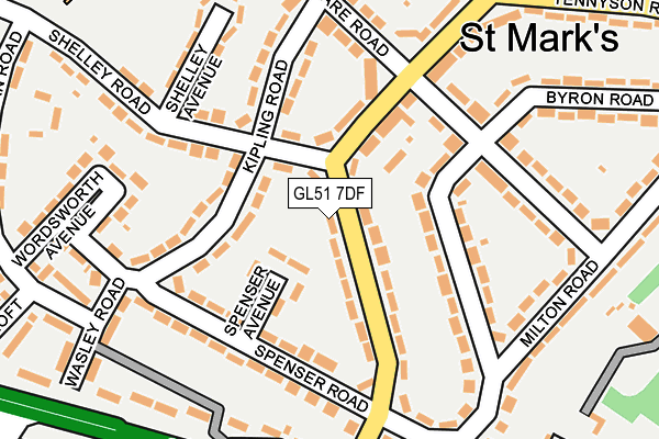 GL51 7DF map - OS OpenMap – Local (Ordnance Survey)