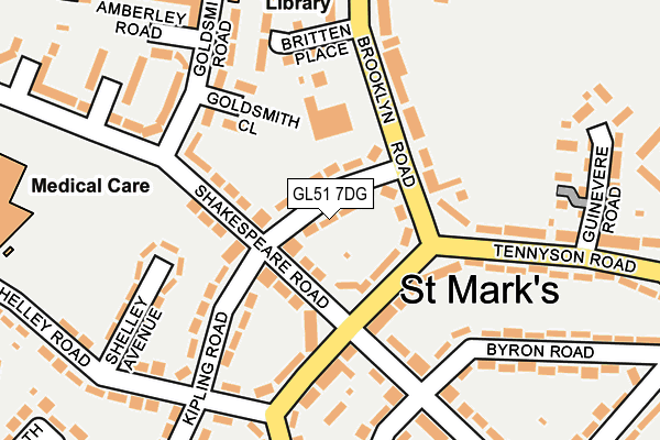 GL51 7DG map - OS OpenMap – Local (Ordnance Survey)