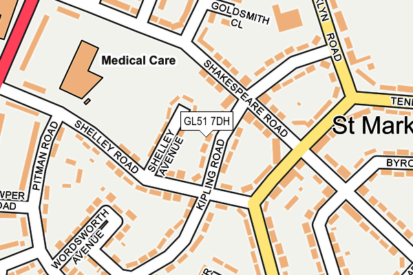 GL51 7DH map - OS OpenMap – Local (Ordnance Survey)