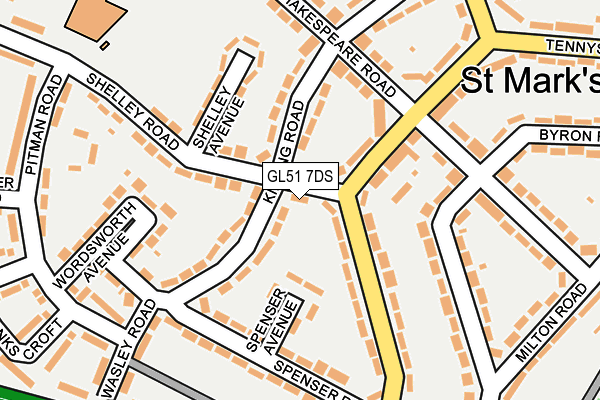 GL51 7DS map - OS OpenMap – Local (Ordnance Survey)