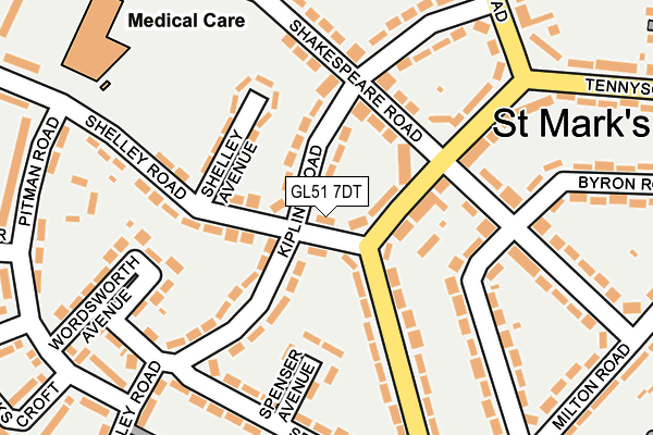 GL51 7DT map - OS OpenMap – Local (Ordnance Survey)