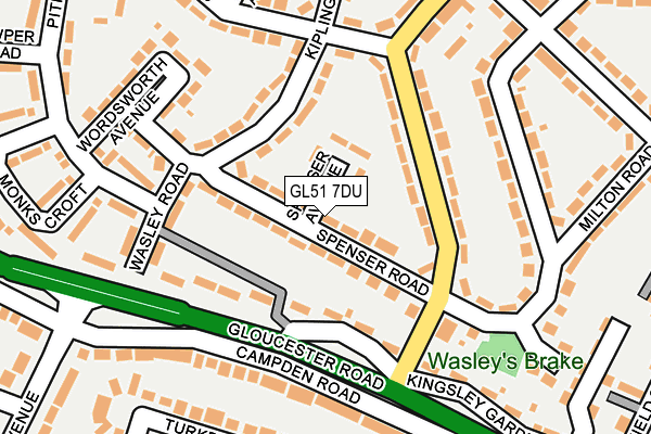 GL51 7DU map - OS OpenMap – Local (Ordnance Survey)