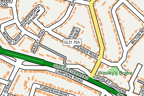 GL51 7EA map - OS OpenMap – Local (Ordnance Survey)