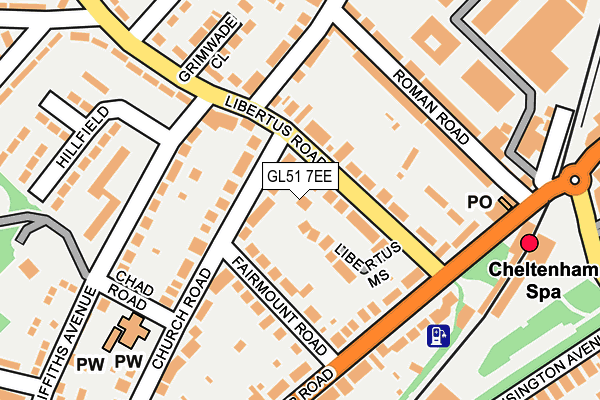 GL51 7EE map - OS OpenMap – Local (Ordnance Survey)