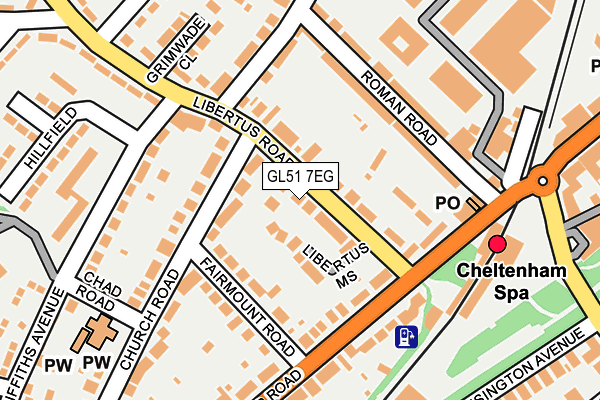 GL51 7EG map - OS OpenMap – Local (Ordnance Survey)