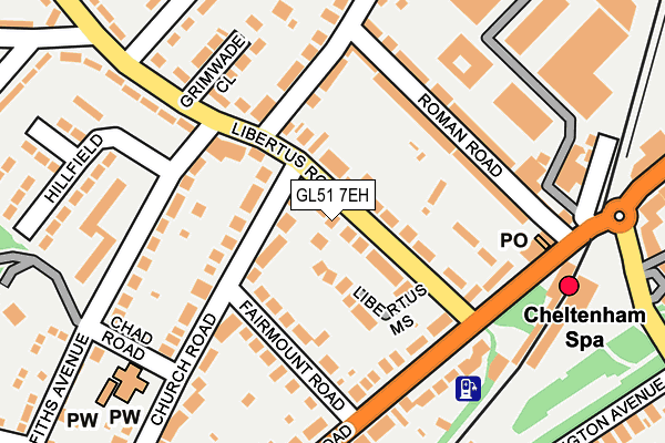 GL51 7EH map - OS OpenMap – Local (Ordnance Survey)