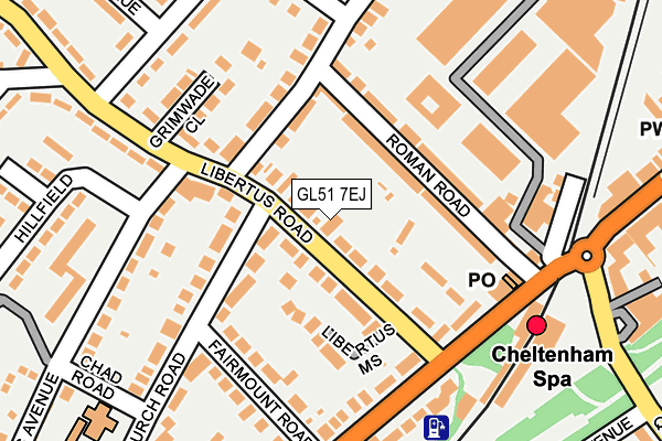 GL51 7EJ map - OS OpenMap – Local (Ordnance Survey)