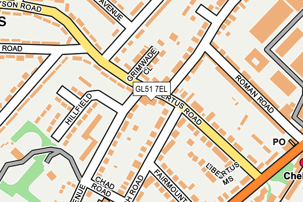 GL51 7EL map - OS OpenMap – Local (Ordnance Survey)