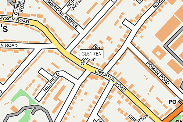 GL51 7EN map - OS OpenMap – Local (Ordnance Survey)