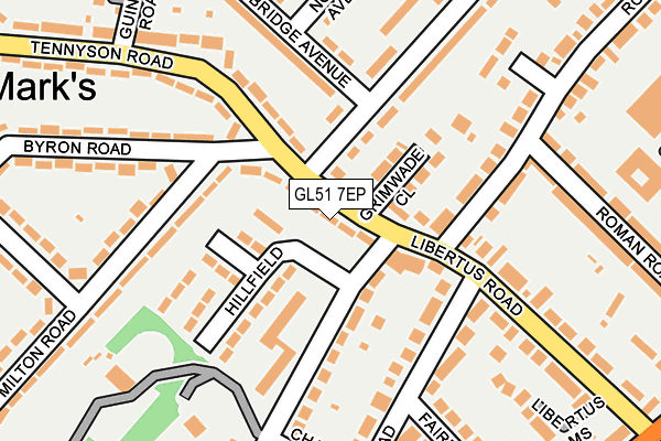 GL51 7EP map - OS OpenMap – Local (Ordnance Survey)