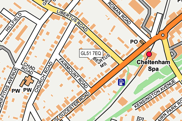 GL51 7EQ map - OS OpenMap – Local (Ordnance Survey)