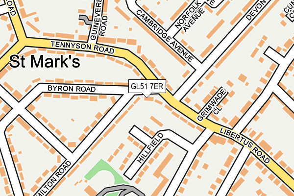 GL51 7ER map - OS OpenMap – Local (Ordnance Survey)