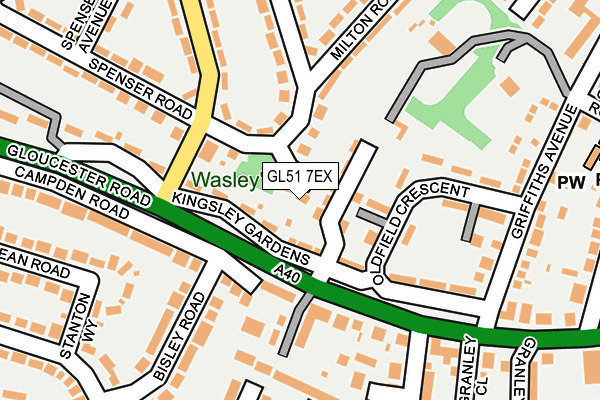 GL51 7EX map - OS OpenMap – Local (Ordnance Survey)