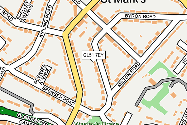 GL51 7EY map - OS OpenMap – Local (Ordnance Survey)