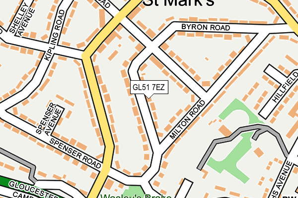 GL51 7EZ map - OS OpenMap – Local (Ordnance Survey)