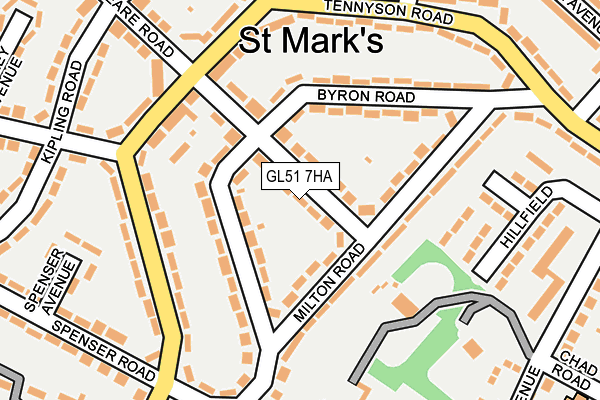 GL51 7HA map - OS OpenMap – Local (Ordnance Survey)