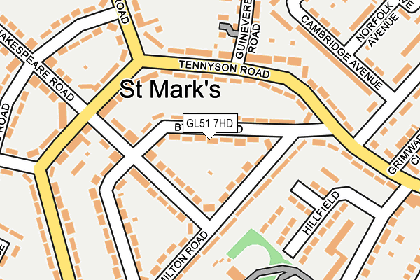 GL51 7HD map - OS OpenMap – Local (Ordnance Survey)