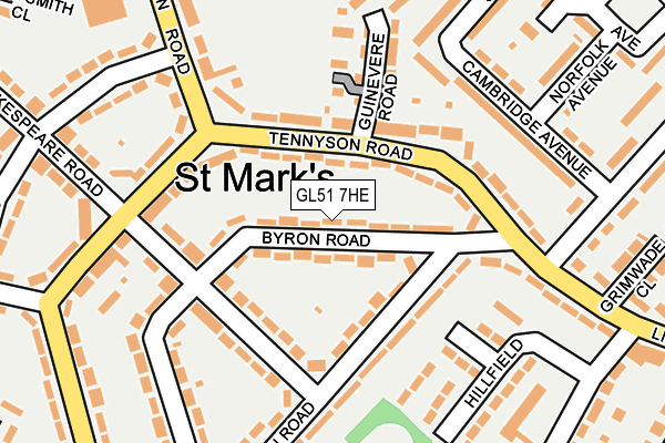 GL51 7HE map - OS OpenMap – Local (Ordnance Survey)