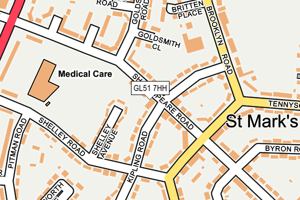 GL51 7HH map - OS OpenMap – Local (Ordnance Survey)