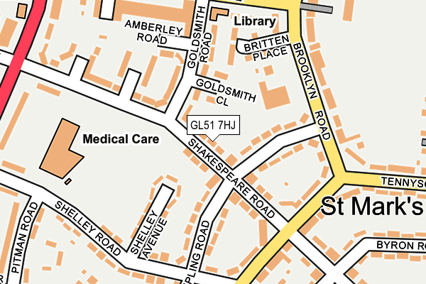 GL51 7HJ map - OS OpenMap – Local (Ordnance Survey)