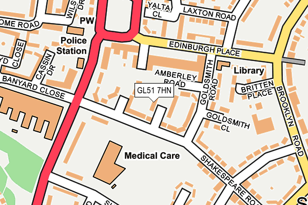 GL51 7HN map - OS OpenMap – Local (Ordnance Survey)