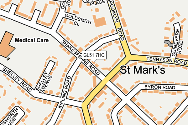 GL51 7HQ map - OS OpenMap – Local (Ordnance Survey)