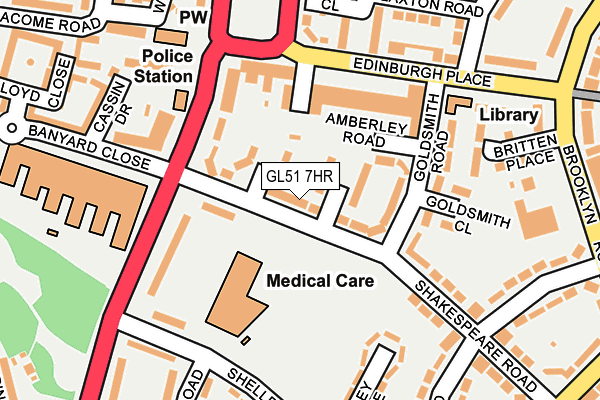 GL51 7HR map - OS OpenMap – Local (Ordnance Survey)