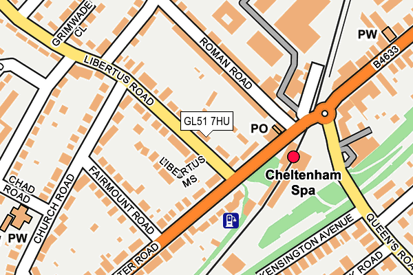 GL51 7HU map - OS OpenMap – Local (Ordnance Survey)