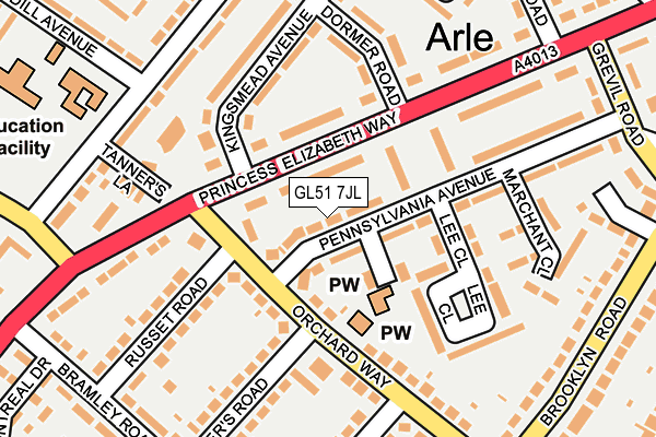 GL51 7JL map - OS OpenMap – Local (Ordnance Survey)