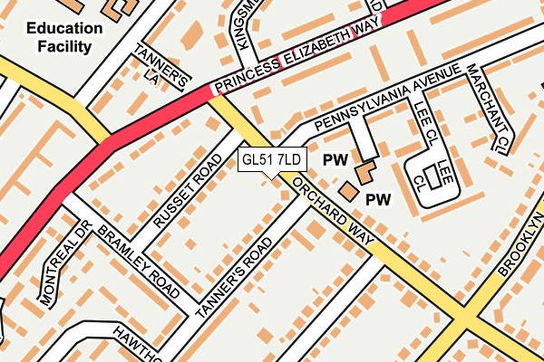 GL51 7LD map - OS OpenMap – Local (Ordnance Survey)