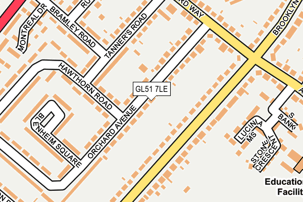 GL51 7LE map - OS OpenMap – Local (Ordnance Survey)