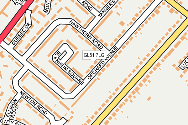 GL51 7LG map - OS OpenMap – Local (Ordnance Survey)