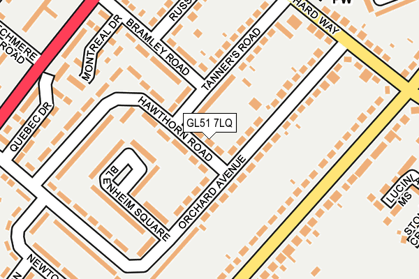 GL51 7LQ map - OS OpenMap – Local (Ordnance Survey)