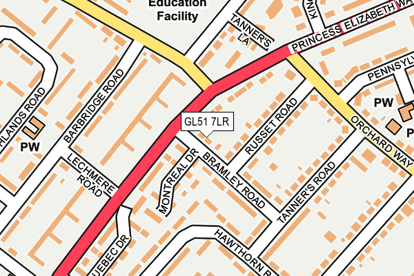 GL51 7LR map - OS OpenMap – Local (Ordnance Survey)