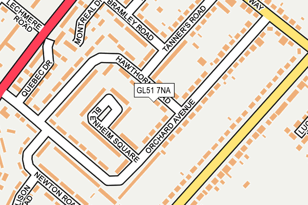 GL51 7NA map - OS OpenMap – Local (Ordnance Survey)