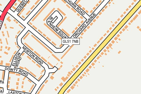 GL51 7NB map - OS OpenMap – Local (Ordnance Survey)