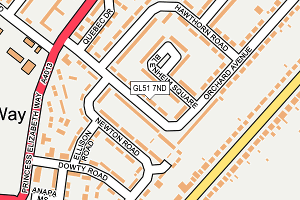 GL51 7ND map - OS OpenMap – Local (Ordnance Survey)