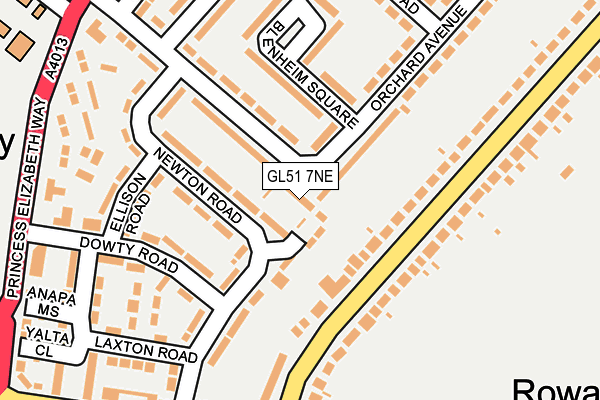 GL51 7NE map - OS OpenMap – Local (Ordnance Survey)