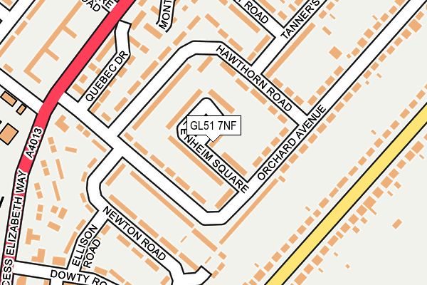 GL51 7NF map - OS OpenMap – Local (Ordnance Survey)