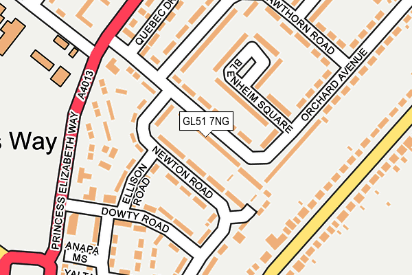 GL51 7NG map - OS OpenMap – Local (Ordnance Survey)